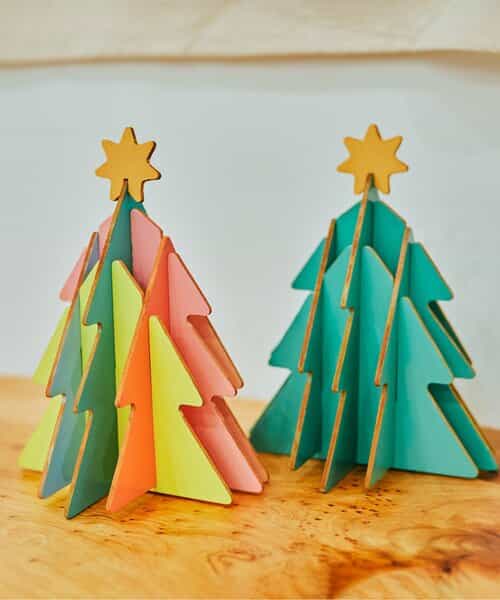 ☆SALE☆(クリスマス)木製組み立てカラフルツリー（6941183