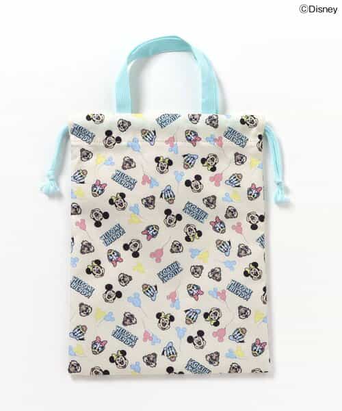 【ミッキー＆フレンズ】総柄縦型巾着