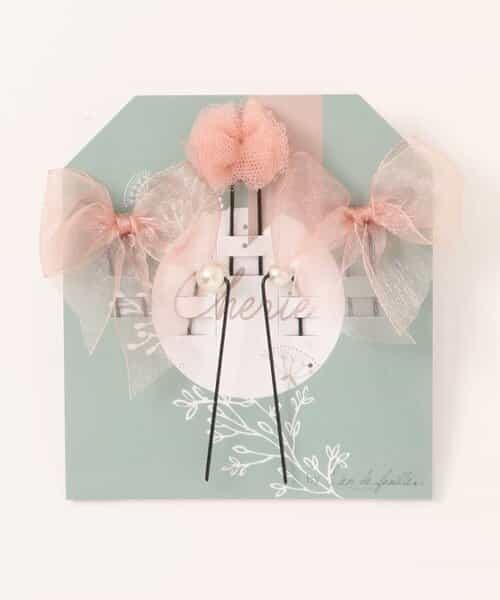 ★SALE★モチーフ付きUピン5本セット（ピンク）