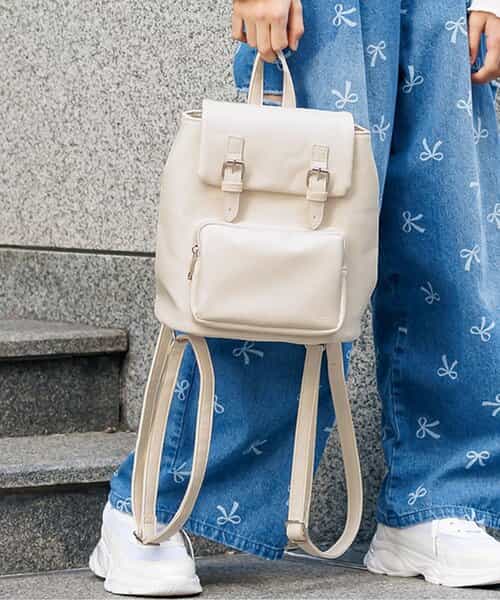 Wベルトフラップミニリュック