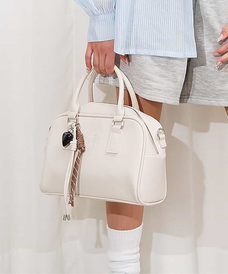 チャーム付き2WAYボストンバッグ