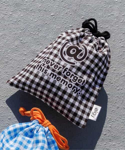 アイコンチェック巾着