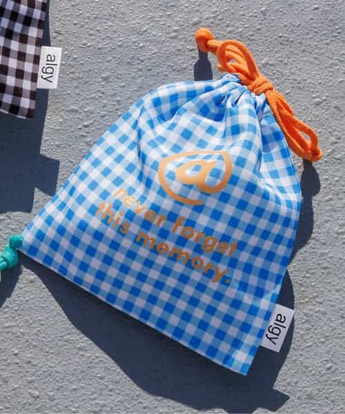 アイコンチェック巾着