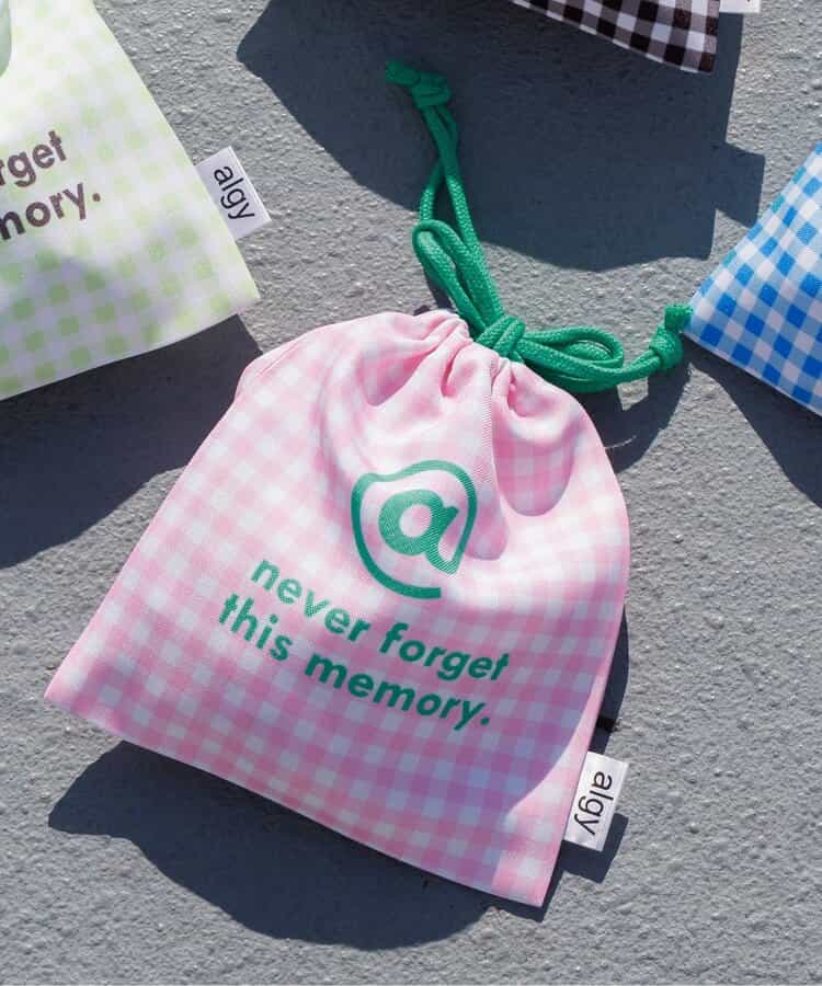 アイコンチェック巾着