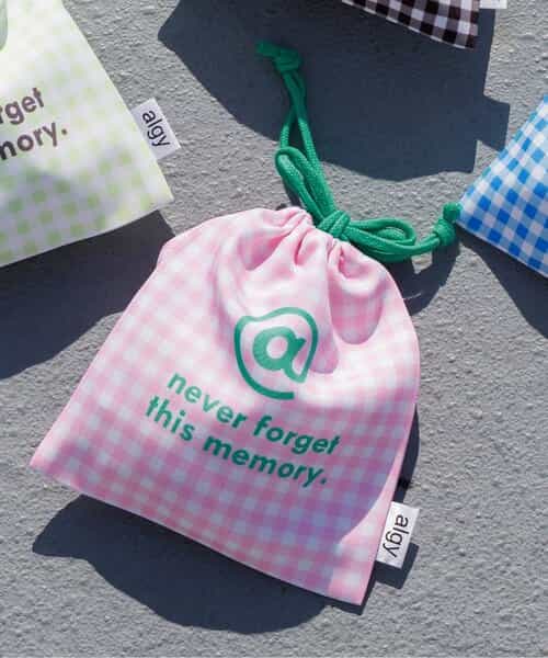 アイコンチェック巾着