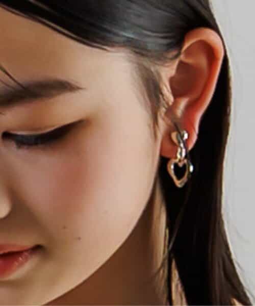 wハートイヤリング