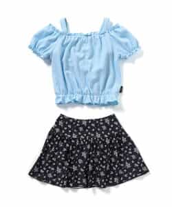 ☆SALE☆パフスリ花柄スカパン2Pセット水着（A3GG115）|algy