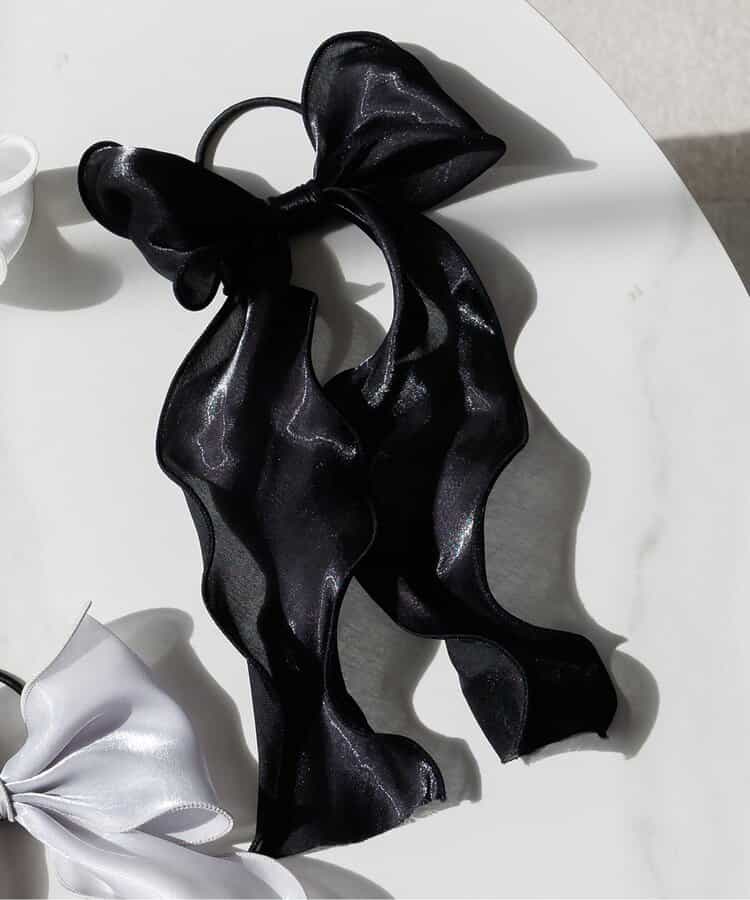 オーガンジーりぼんヘアゴム