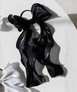 オーガンジーりぼんヘアゴム