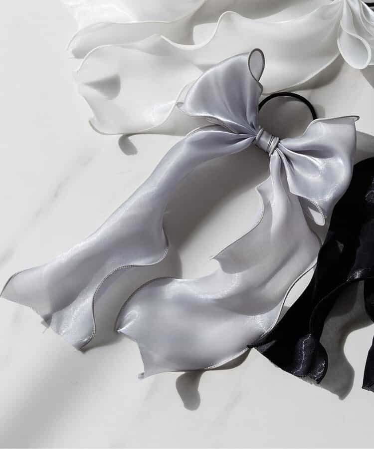 オーガンジーりぼんヘアゴム