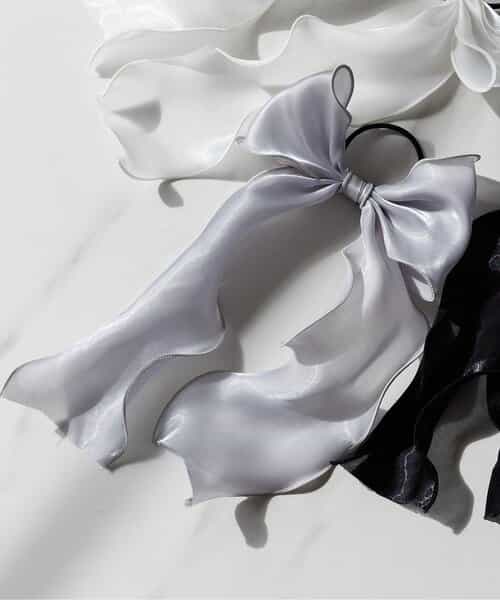 オーガンジーりぼんヘアゴム