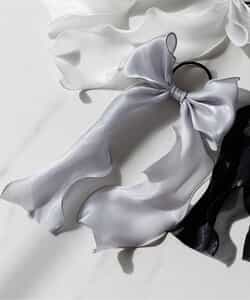 オーガンジーりぼんヘアゴム