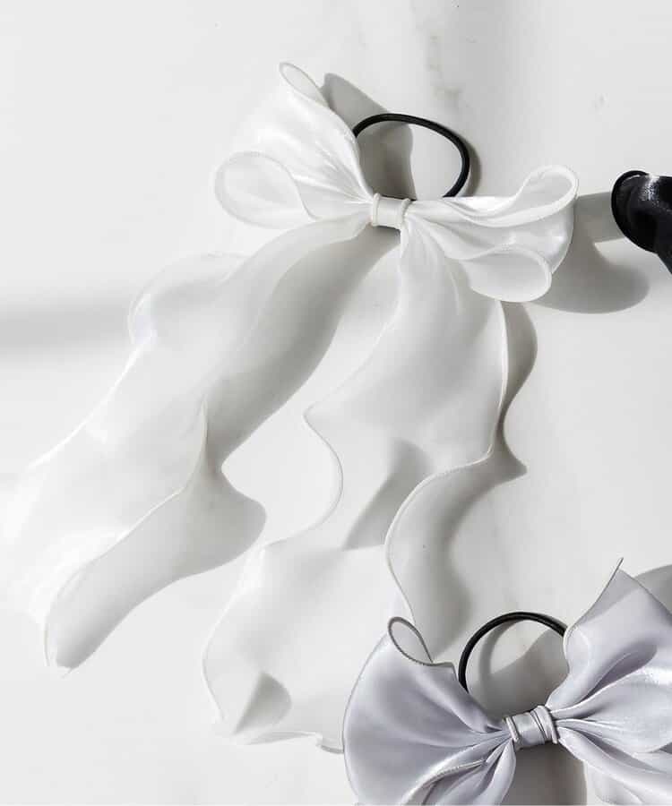 オーガンジーりぼんヘアゴム