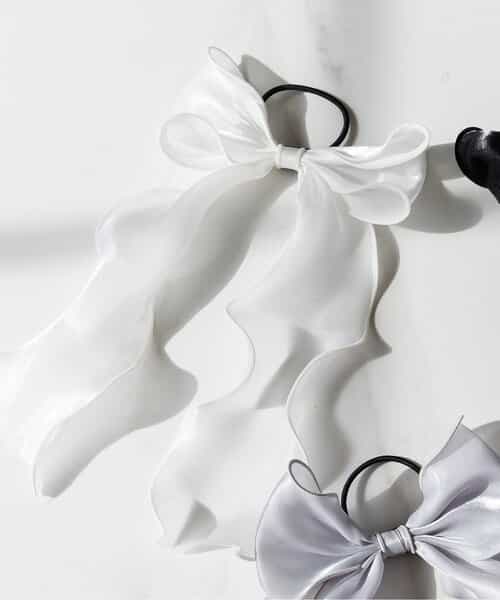 オーガンジーりぼんヘアゴム