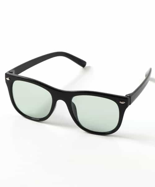 キッズサングラス（ウェリントン・ブラックグリーン）