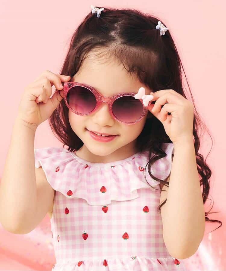 【UVカット】サングラス(リボン・ピンク)