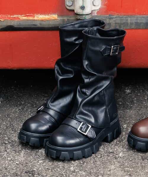 ルーズカバーデザインエンジニアブーツ