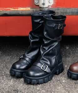 ルーズカバーデザインエンジニアブーツ