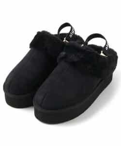 ★SALE★バックバンド厚底ムートンスリッポン