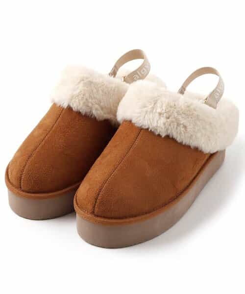★SALE★バックバンド厚底ムートンスリッポン