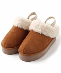 ★SALE★バックバンド厚底ムートンスリッポン