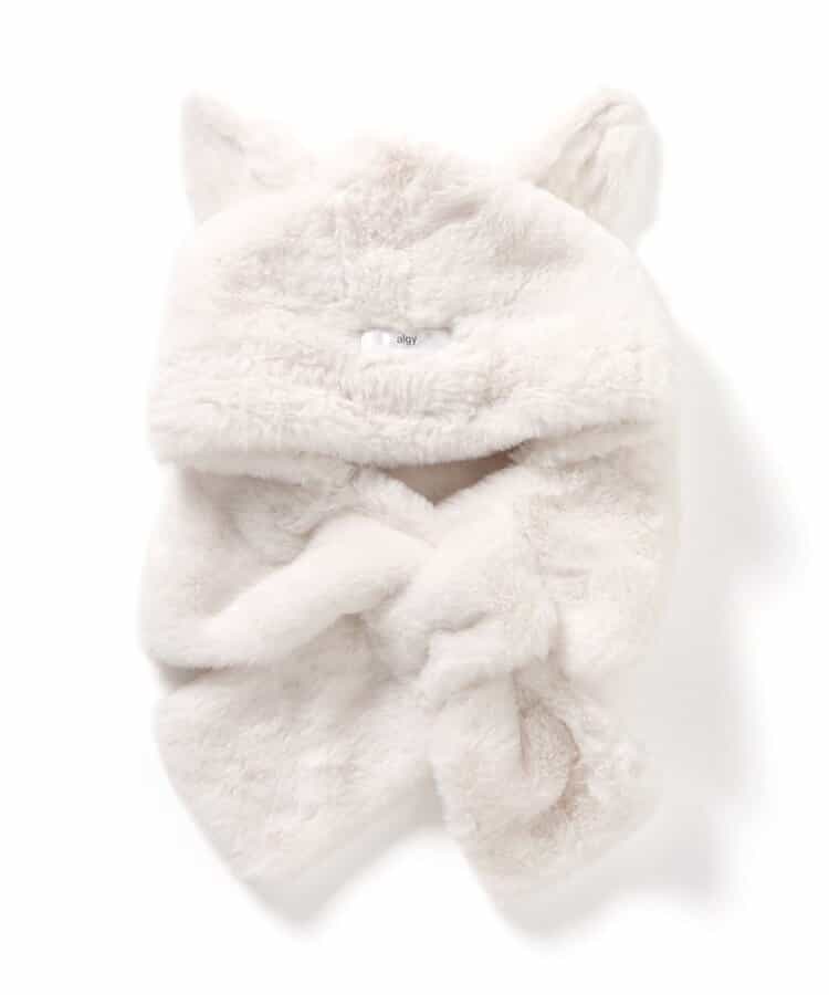 エンジェルフード付きネックウォーマー