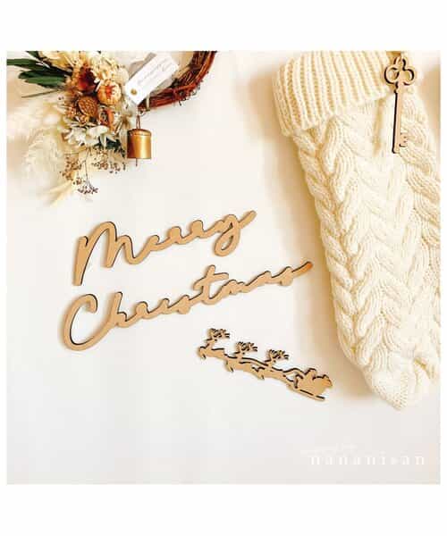 ★SALE★【FO限定】【ハンドメイド】木製クリスマスレターバナー