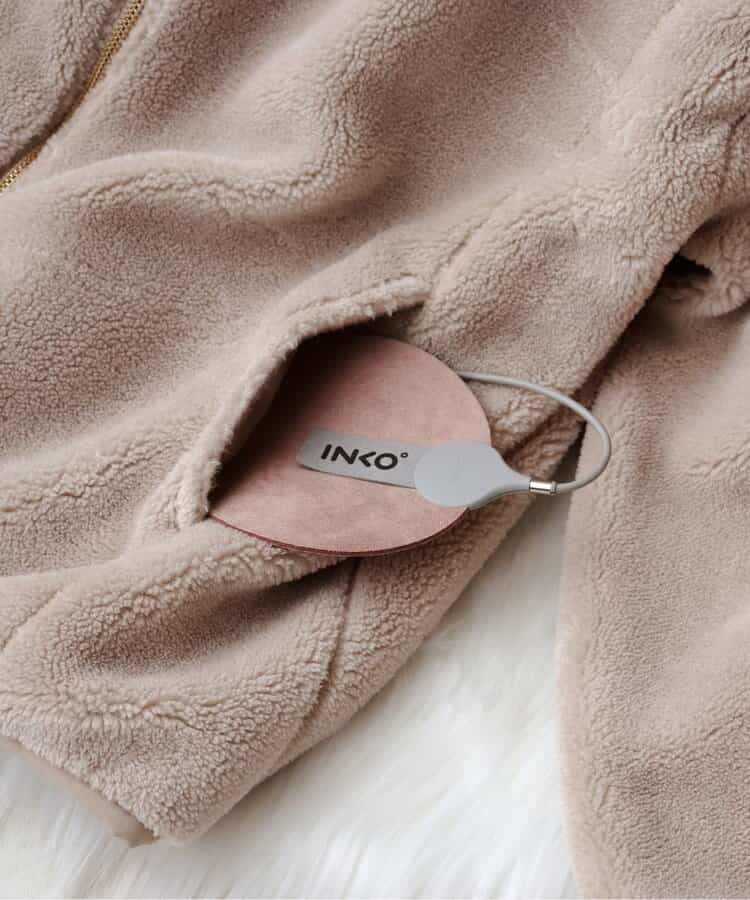 ★SALE★INKO USB ハンドウォーマー スエード ローズウッド