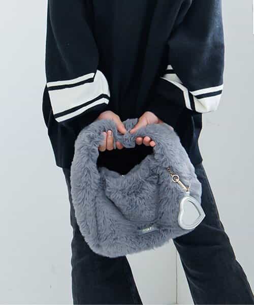 ファー2WAYミニトート