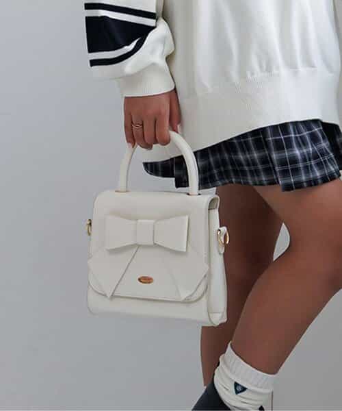 リボンミニボストン