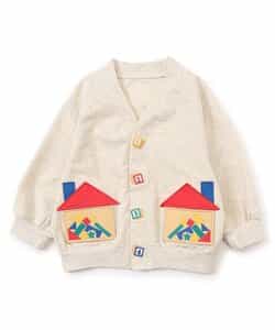 積み木遊び刺繍カーディガン