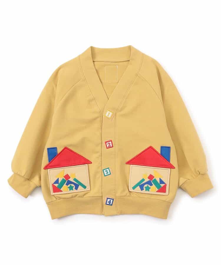積み木遊び刺繍カーディガン