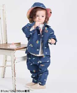 子ども用 多色 宇宙柄 ジャケット、ズボン ☆SALE☆空の冒険刺繍柄シャツジャケット（B104035）|BIT'Z