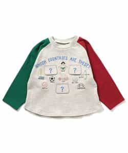 T※こども服多数出品中！ 子供服 トップス うさぎ ロンT ポシェット風 長袖 Tシャツ ( 80