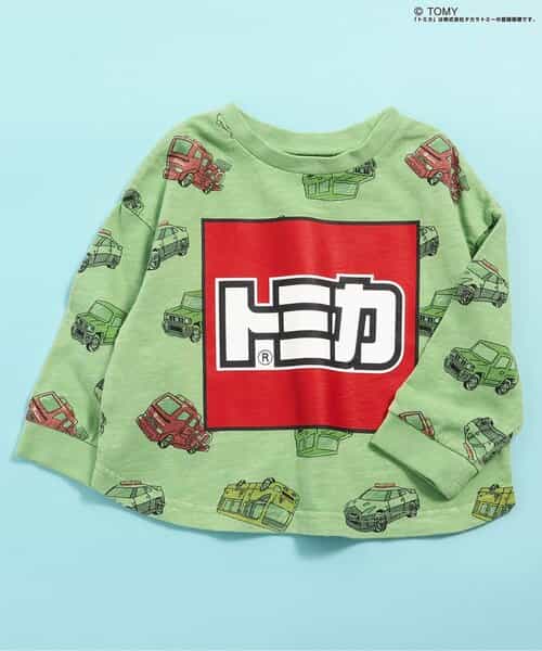 ★SALE★【トミカコラボ】総柄製品染め長袖Tシャツ