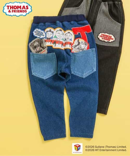 ☆1/8(木)21時～3点10％OFF☆【トーマス】ワッペンもりもりパンツ  10分丈