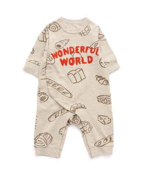 ☆SALE☆世界のパン柄＆都市柄カバーオール（B132015）|BIT'Z