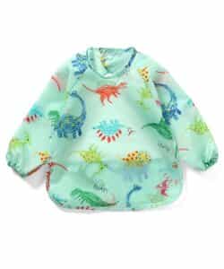 ☆1/13(火)お昼12:59まで3点10％OFF☆クレヨンお絵描き恐竜柄スモック