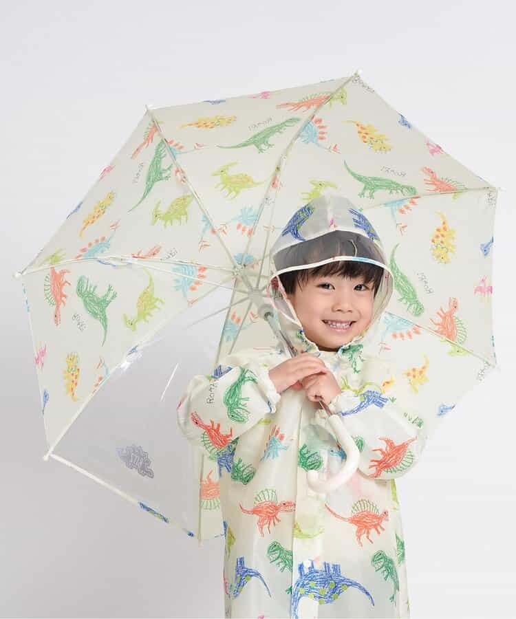 ☆1/13(火)お昼12:59まで3点10％OFF☆クレヨンお絵描き恐竜柄アンブレラ