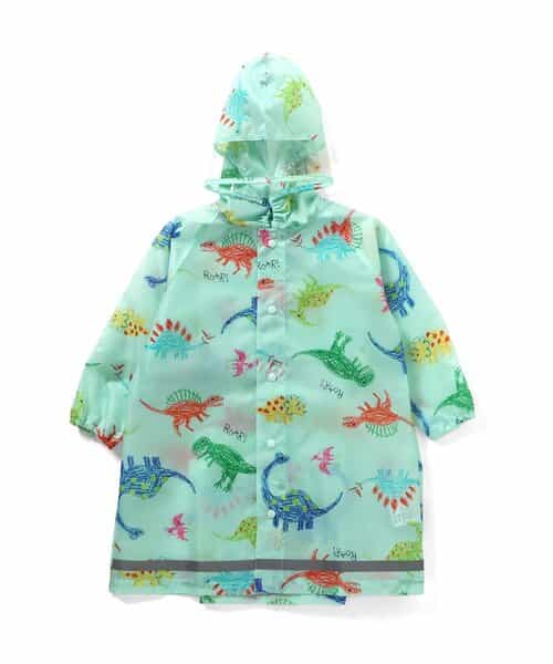 ☆1/13(火)お昼12:59まで3点10％OFF☆クレヨンお絵描き恐竜柄レインコート