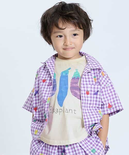 ★SALE★色々フルーツとベジタブル切り絵プリントTシャツ