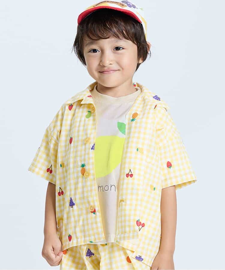 ★SALE★色々フルーツとベジタブル切り絵プリントTシャツ