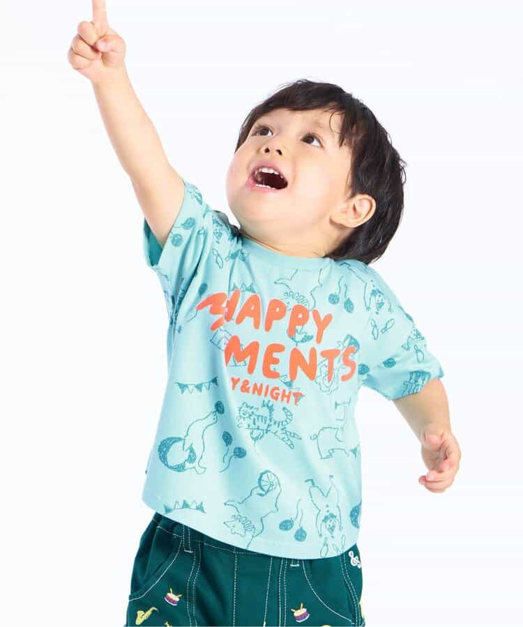 楽しいテーマパーク柄Tシャツ