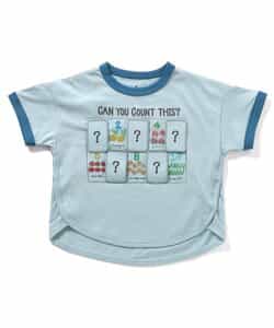 ☆SALE☆アルファベットと数字表プリント仕掛けTシャツ（B207045