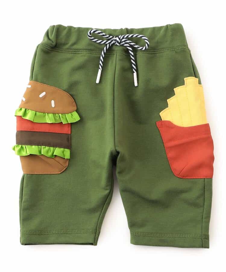 ファーストフードポケットサルエルパンツ  6分丈