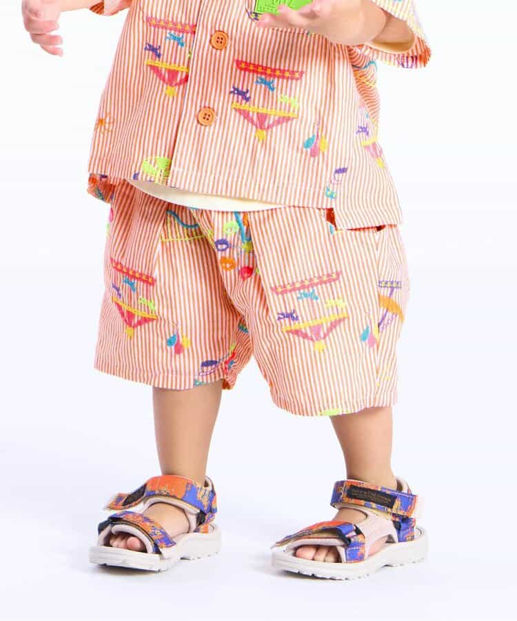 遊園地刺繍パンツ  5分丈