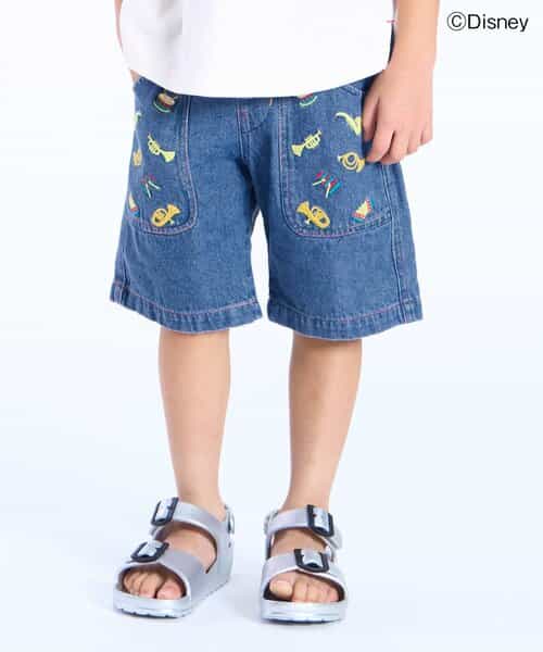 楽器刺繍FUNパンツ  5分丈