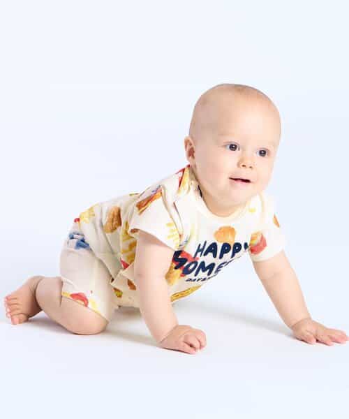 楽しいテーマパーク柄ロンパス