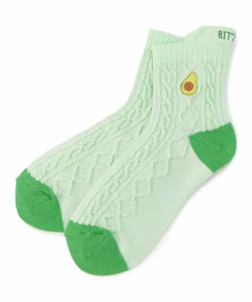 ★SALE★アボカドとスイカとレモンのクルーソックス