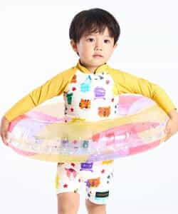 動物切り絵柄ラッシュガード_UVカット